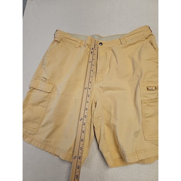 Columbia Shorts Mens 36 Yello Cargo Pockets Outdoors Hiking Utility 10" Inseam * - Picture 2 of 7